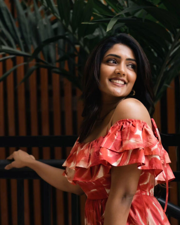 Eesha Rebba in off shoulder maxi dress