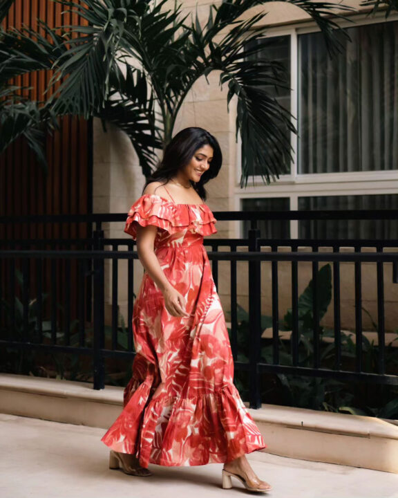 Eesha Rebba in off shoulder maxi dress