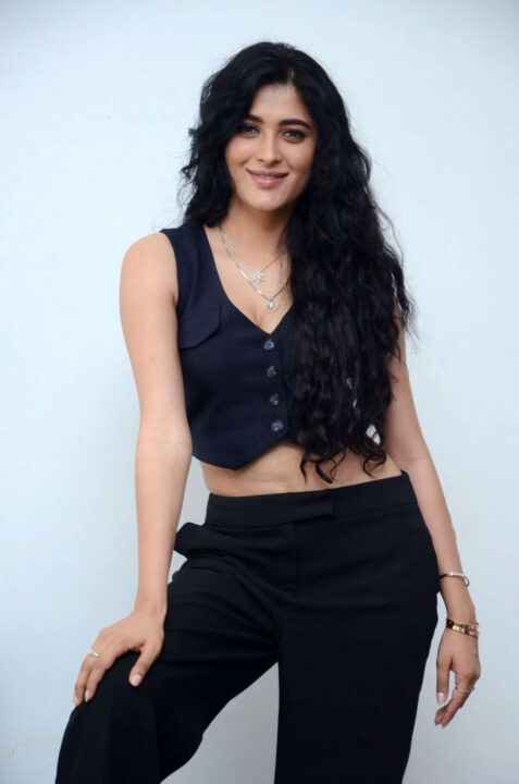 Geethika Tiwary stills at Ahimsa Movie Interview