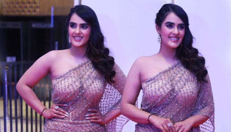 Kavya Thapar at Bichagadu 2 pre release
