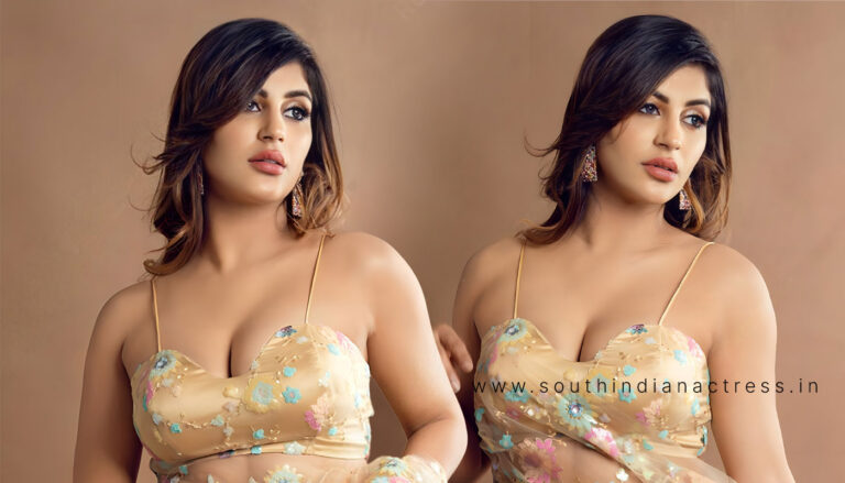 Yashika Aannand sizzles in transparent floral saree