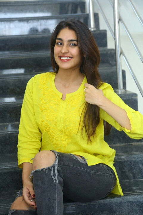 Yukti Thareja stills at Rangabali movie interview