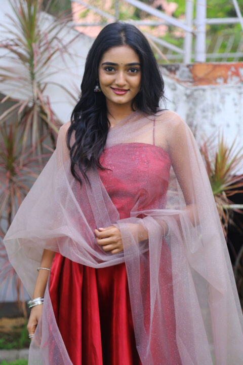 Hrithika Srinivas at the launch of her new Telugu movie