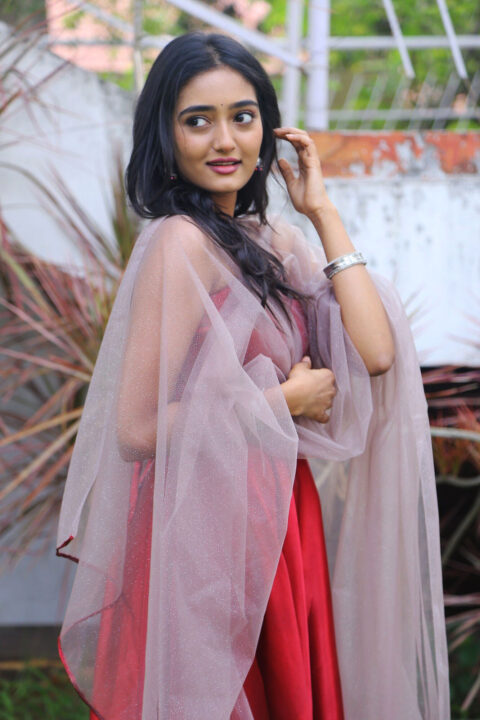 Hrithika Srinivas at the launch of her new Telugu movie