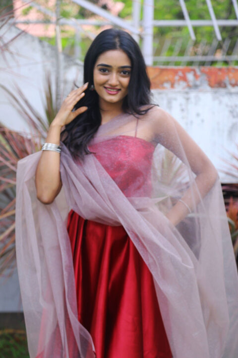 Hrithika Srinivas at the launch of her new Telugu movie