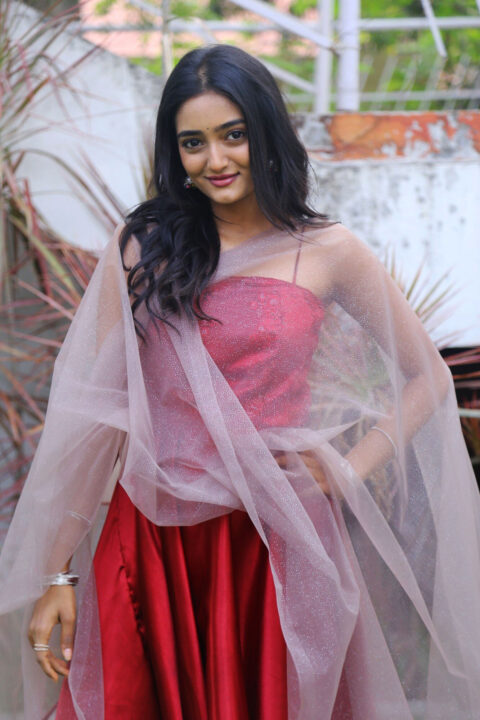 Hrithika Srinivas at the launch of her new Telugu movie