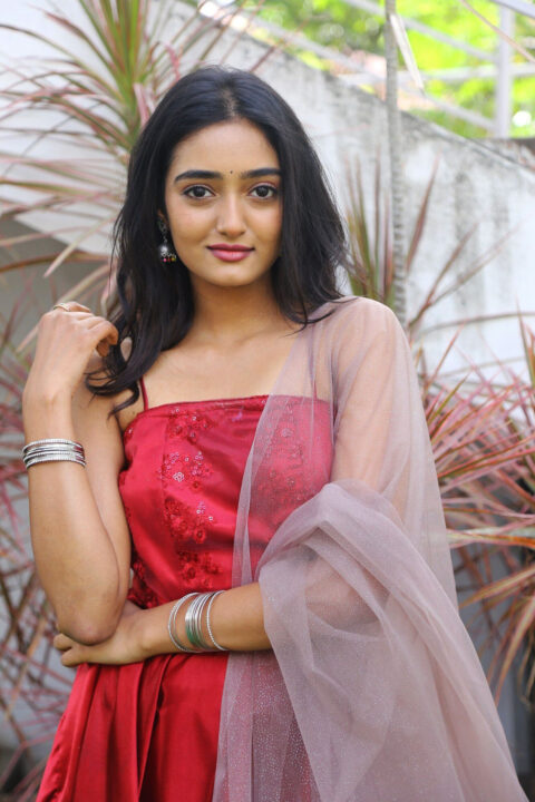 Hrithika Srinivas at the launch of her new Telugu movie