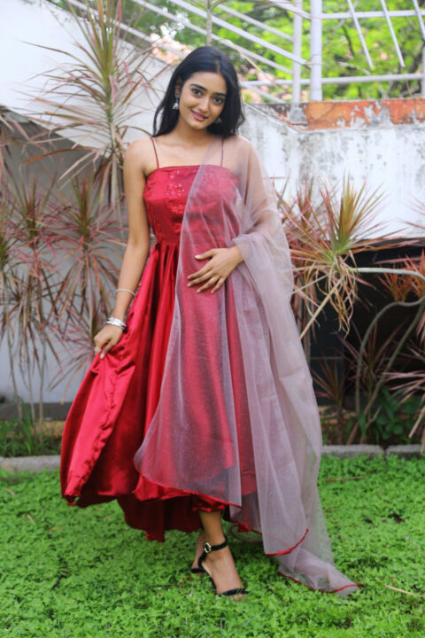 Hrithika Srinivas at the launch of her new Telugu movie