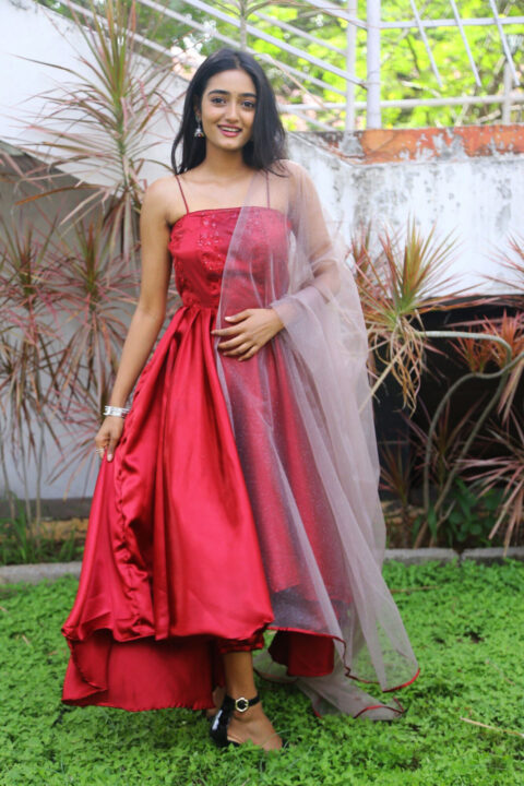 Hrithika Srinivas at the launch of her new Telugu movie