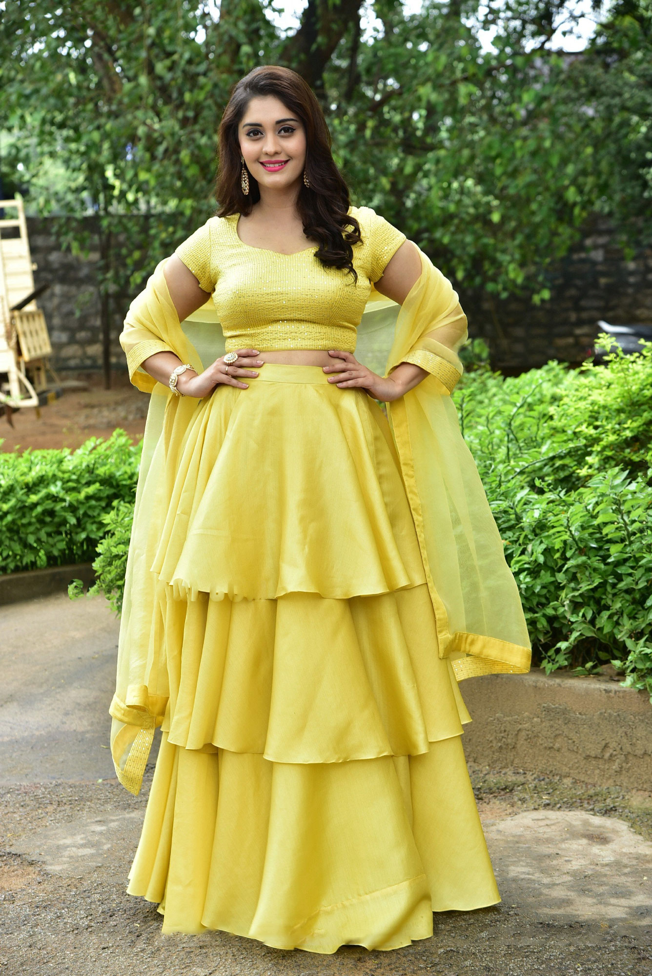 Beautiful Indian Actress in Yellow Dress
