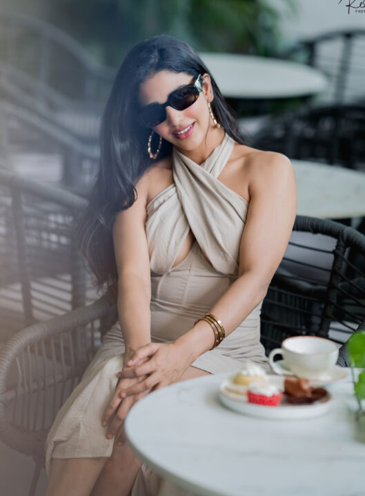 Daksha Nagarkar sizzling stills in restaurant photoshoot