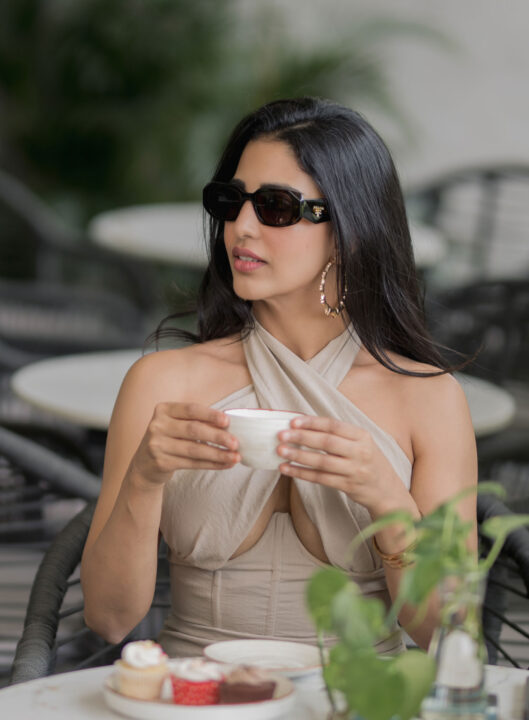 Daksha Nagarkar sizzling stills in restaurant photoshoot