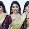 Ishwarya Vullingala in silk saree photos