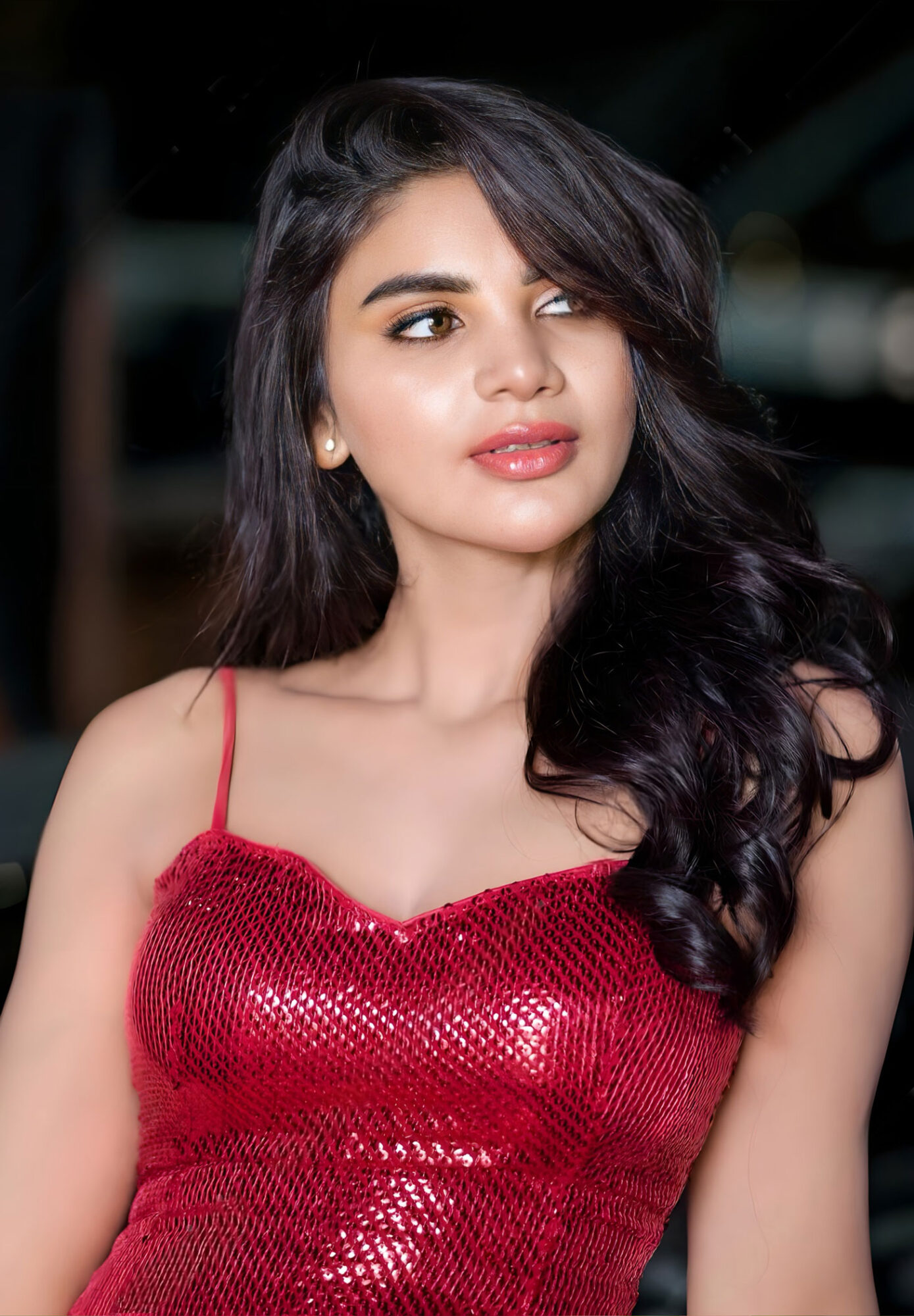 Jabardasth Varsha sizzles in red short dress - South Indian Actress