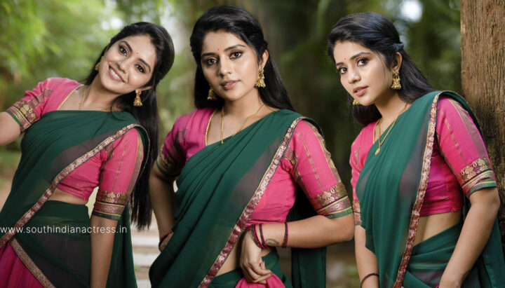 Megha Shetty in half saree photos