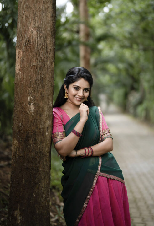 Megha Shetty in half saree photos