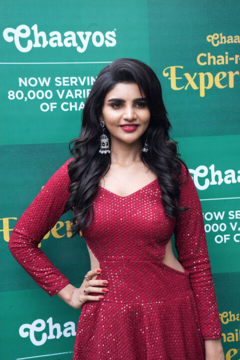 Varsha Jabardasth at launch of CHAAYOS restaurant