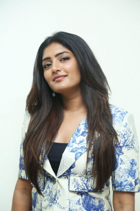 Eesha Rebba stills at Maama Machendra movie interview