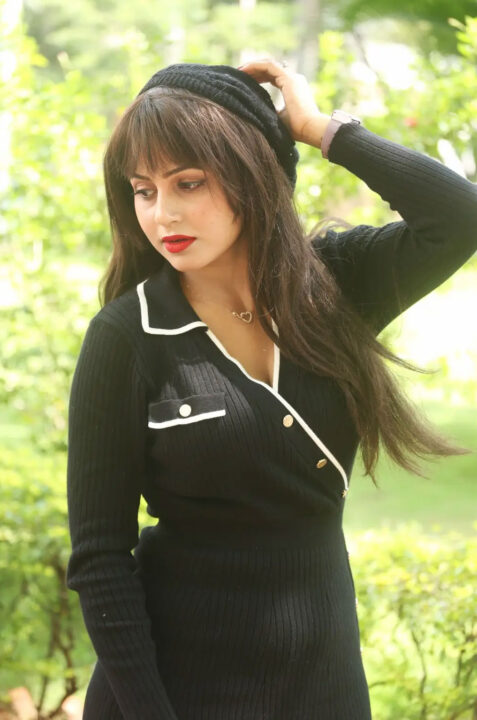 Deepika Singh hot stills in short dress