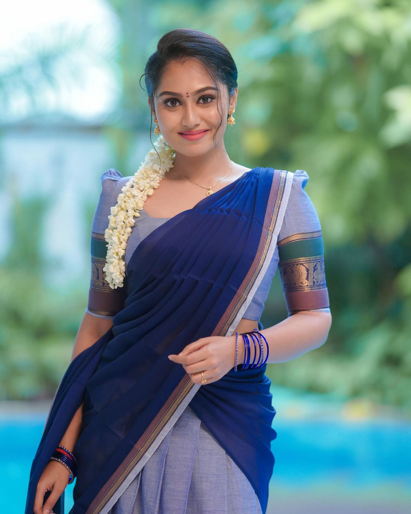 Sreethu Krishnan in half saree photos - South Indian Actress