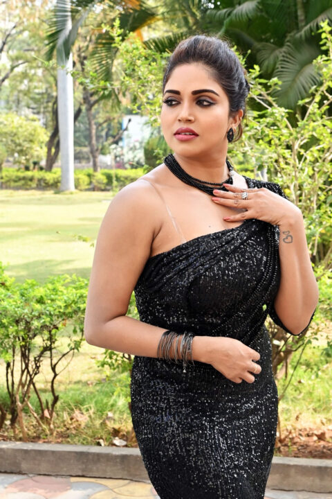 Karunya Chowdary stills at Drill movie press meet