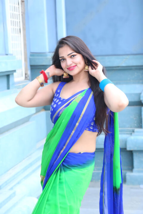 Ashwini Sree hot stills in saree
