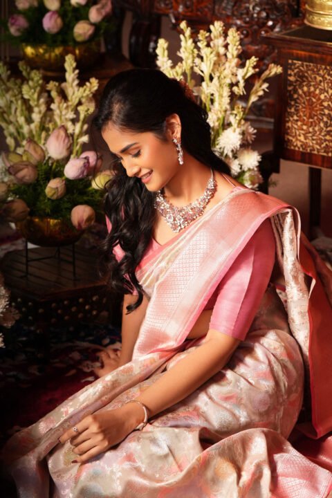 Kethna Raj in pink wedding saree photos