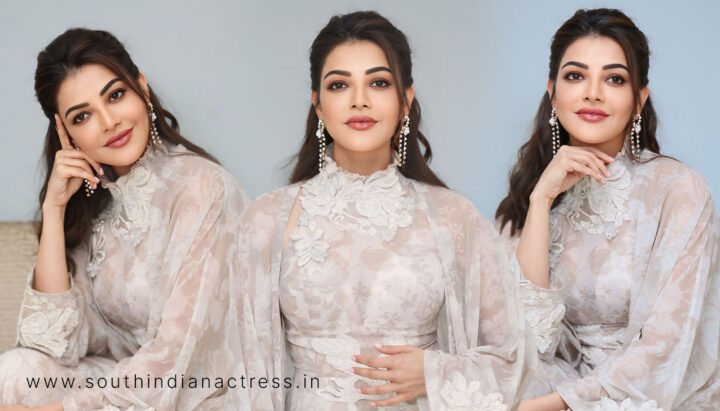 Kajal Aggarwal stills at Satyabhama movie interview