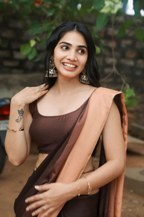 Shagnasri Venun's Beautiful Saree at Press Meet