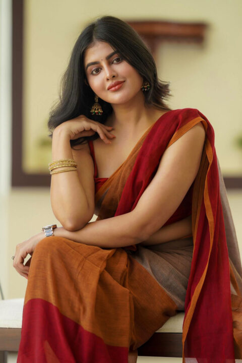 Rheena Krishnan sizzling photos in saree