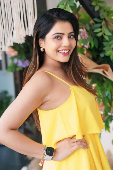 Advika Shekhhar Shines in Yellow at Studio Launch