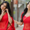Malavika Mohanan Sizzles in Red Saree for Thangalaan