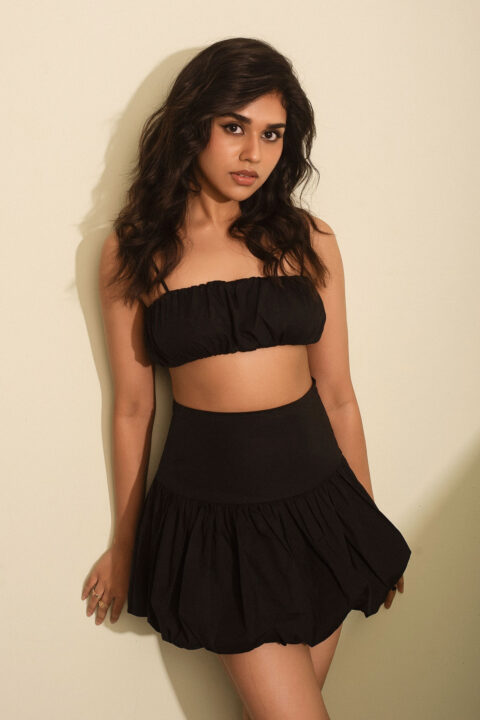 Meenakshi Govindharajan Hot Photoshoot in Black Bralette