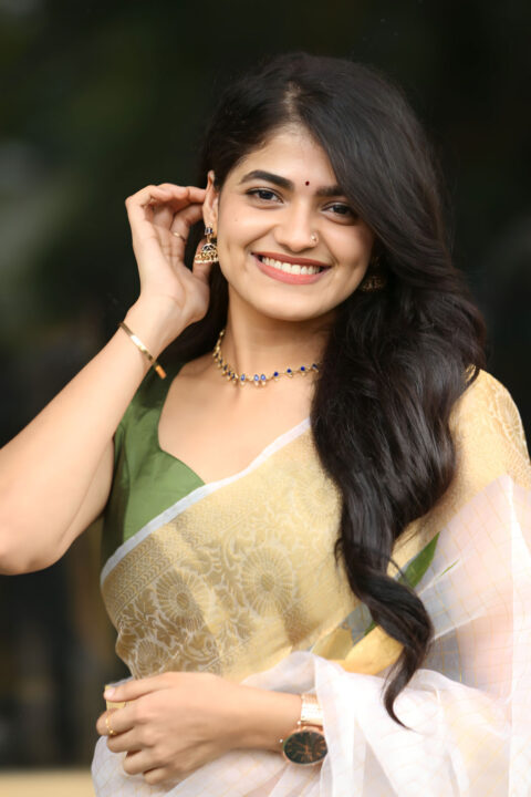 Sangeerthana Vipin in Gorgeous Saree at Operation Raavan Event