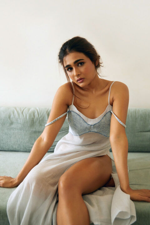 Shalini Pandey Hot Look in V-Neck Dress