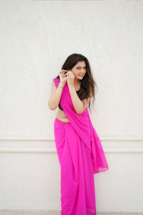 Vedvika Soni Stunning Pink Saree Look