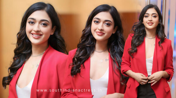 Gayatri Bharadwaj Shines in Red Blazer at Buddy Press Meet