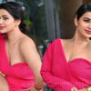 Inaya Sultana Sizzles in Pink mini Jumpsuit at Shivam Bhaje Success Meet