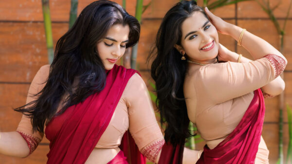 Kavya Kalyanram Stuns in Half Saree