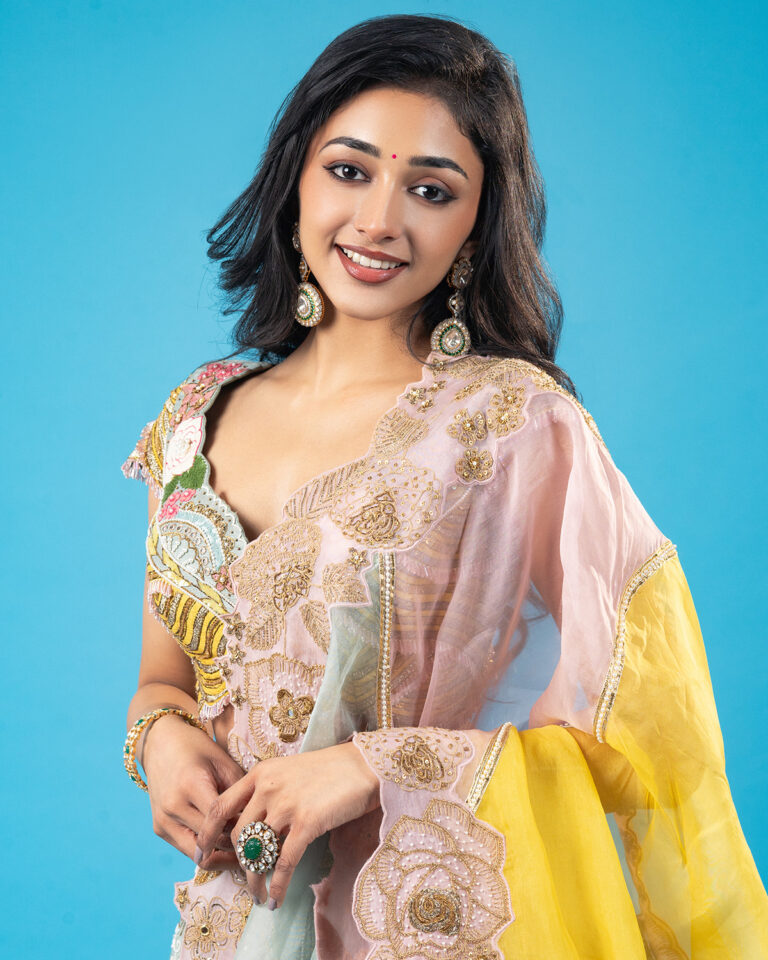Preity Mukhundhan Shines in Hand-Embroidered Lehenga Photoshoot