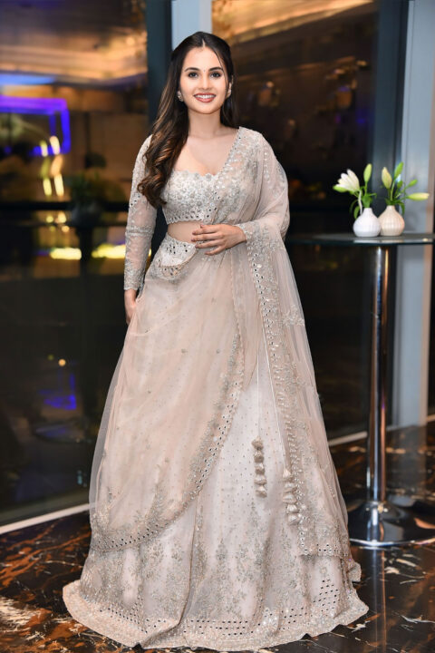 Ramya Pasupuleti Captivates in Off-White Lehenga Choli