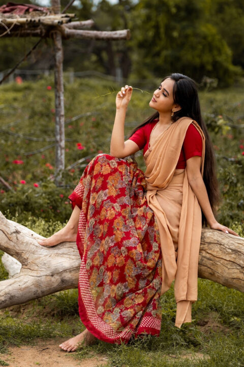 Shivani Mahi in Traditional Half Saree as Village Girl