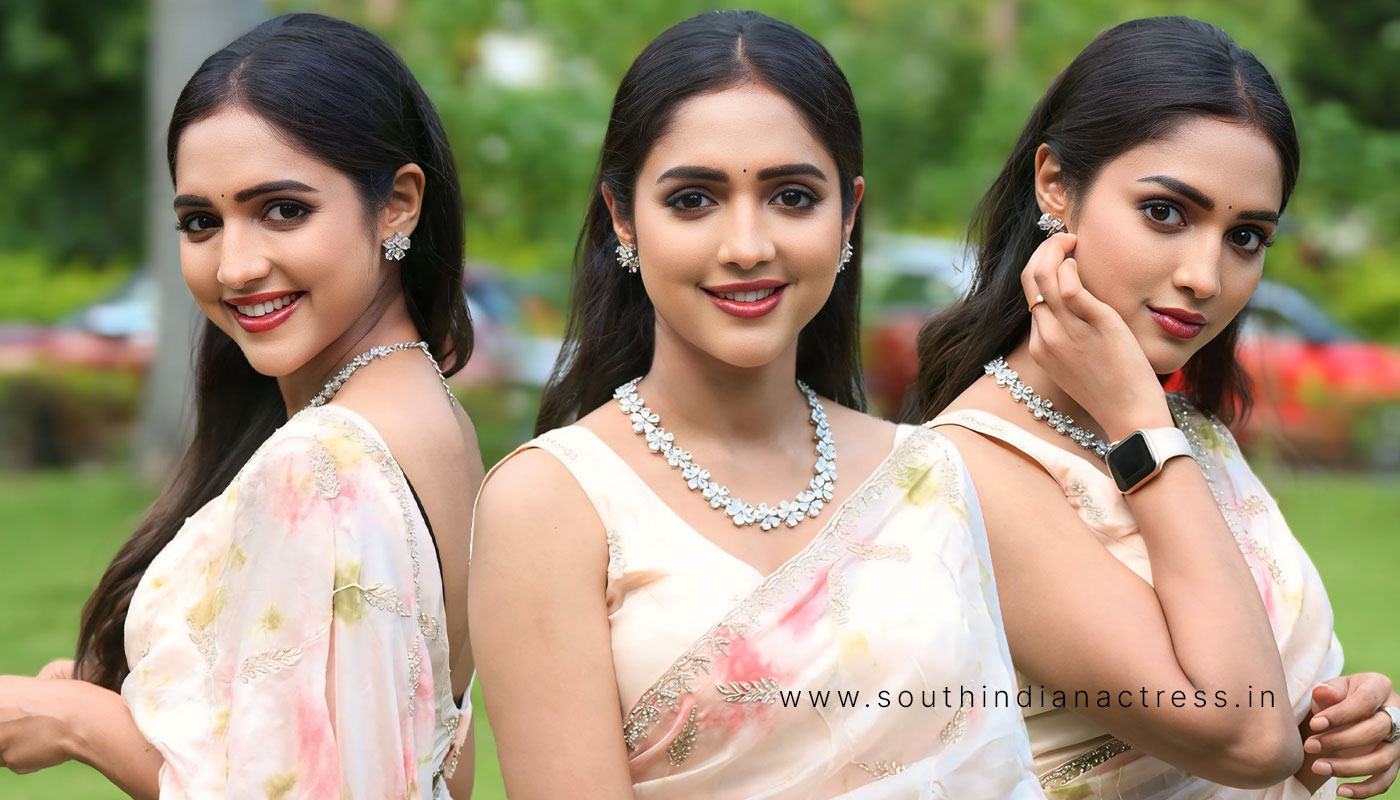 Vaishali Raj Shines in Georgette Saree at First Love Song Launch