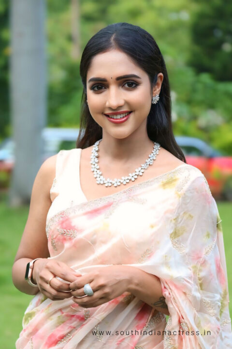 Vaishali Raj’s Elegant Look in Georgette Saree at Song Launch