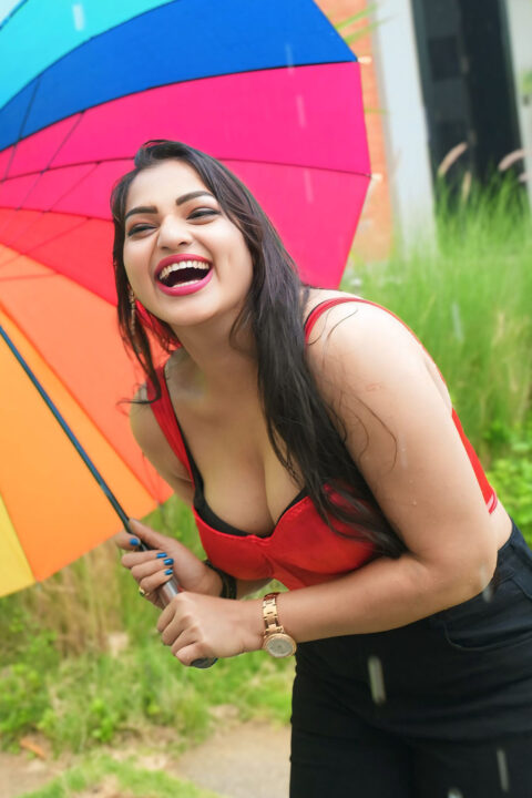 Ashwini Sree deep cleavage hot stills