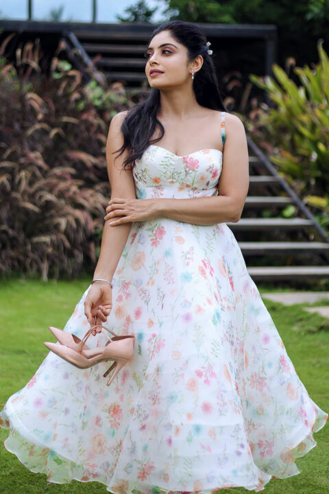 Bhavana Rao Stunning in Floral Midi Dress Look