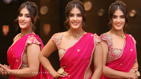 Kavya Thapar in pink saree photos