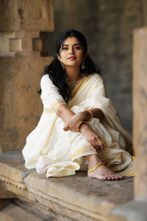 Megha Shetty Brings Kerala Heritage to Life in Her New Saree Shoot