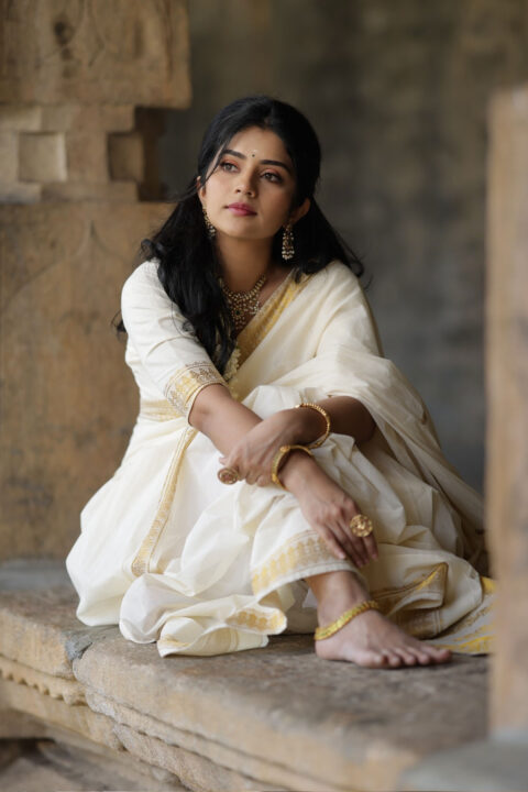 Megha Shetty in Kerala Saree: A Tribute to Tradition in New Shoot