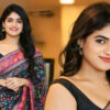 Sangeerthana Vipin Rocks Chitrarekha Saree at Janaka Aithe Ganaka Promotion